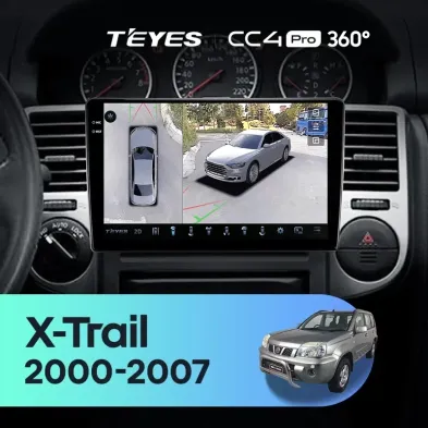 Штатная магнитола Teyes CC4 Pro 360 8/128 Nissan X-Trail 1 T30 (2000-2007) F2