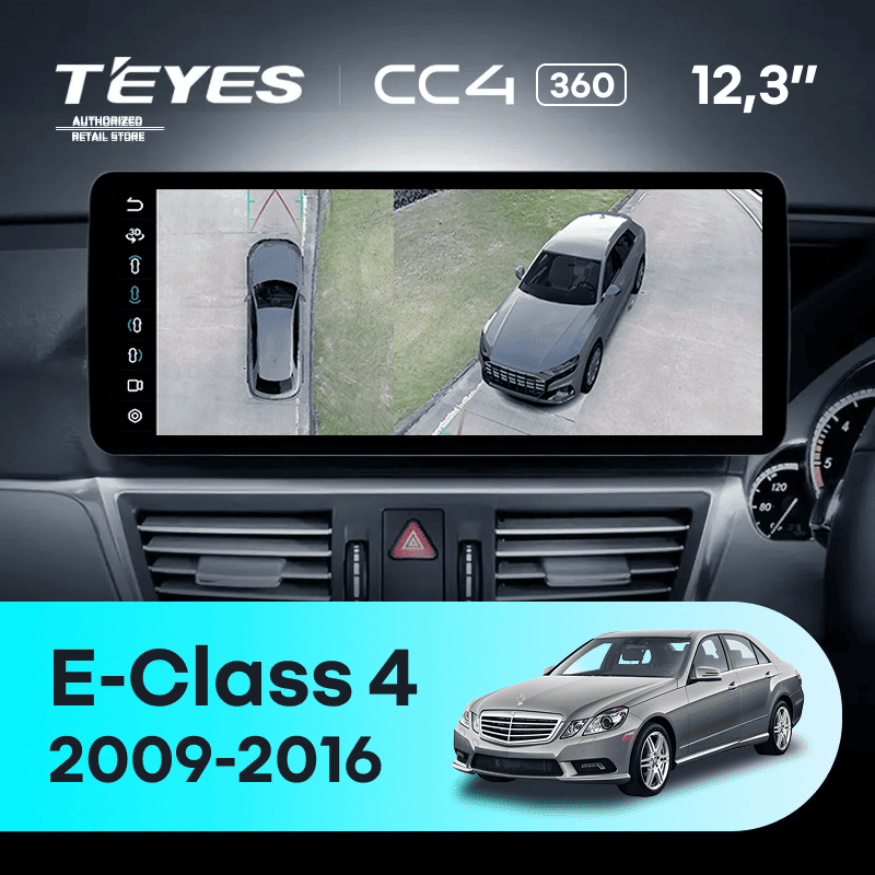 Штатная магнитола Teyes CC4 12.3" 360 6/64 Mercedes-Benz E-Class 4 W212 S207 A207 S212 C207 (NTG 4.5) (2009-2016) Правый руль Universal