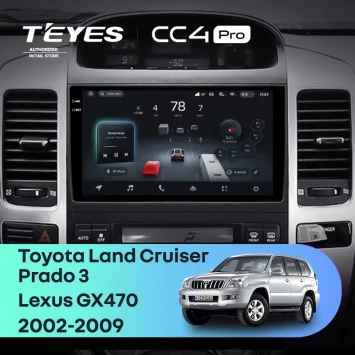 Штатная магнитола Teyes CC4 Pro 8/128 Lexus GX470 (2002-2009) F1 Тип-B