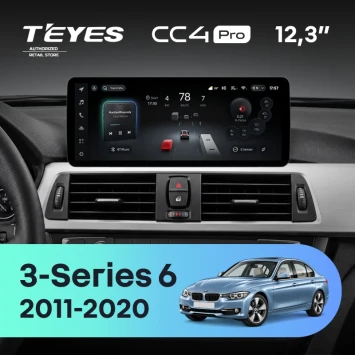Штатная магнитола Teyes CC4 Pro 12.3" 12/256 BMW 3-Series 6 F30 F31 (EVO) (2011-2020)