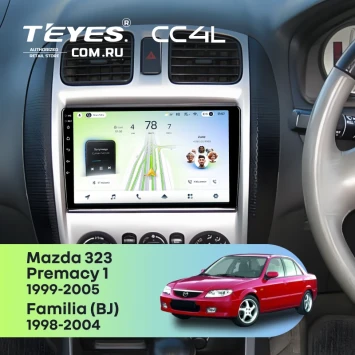 Штатная магнитола Teyes CC4L 6/64 с DTS Mazda 323 (1999-2005) F2