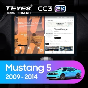 Штатная магнитола Teyes CC3 2K 4/32 Ford Mustang 5 S-197 (2009-2014) F1 (13")