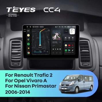 Штатная магнитола Teyes CC4 6/64 Opel Vivaro A (2006-2014) Тип-B