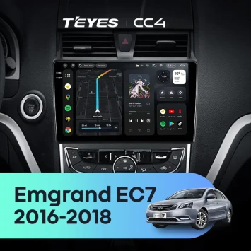 Штатная магнитола Teyes CC4 8/128 Geely Emgrand EC7 (2016-2018)