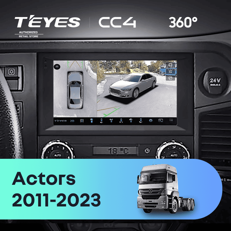 Штатная магнитола Teyes CC4 360 8/128 Mercedes-Benz Actros (2011-2023)