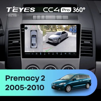 Штатная магнитола Teyes CC4 Pro 360 12/256 Mazda Premacy 2 (2005-2010)