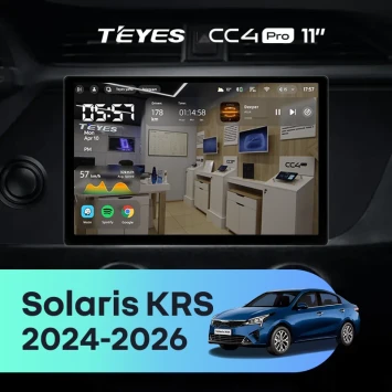 Штатная магнитола Teyes CC4 Pro 12/256 Solaris KRS (2024-2026) (11")