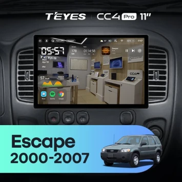 Штатная магнитола Teyes CC4 Pro 12/256 Ford Escape (2000-2007) (11")