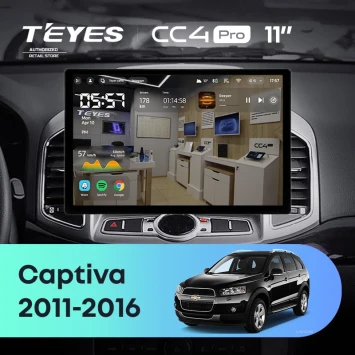 Штатная магнитола Teyes CC4 Pro 8/128 Chevrolet Captiva 1 (2011-2016) F2 (11")