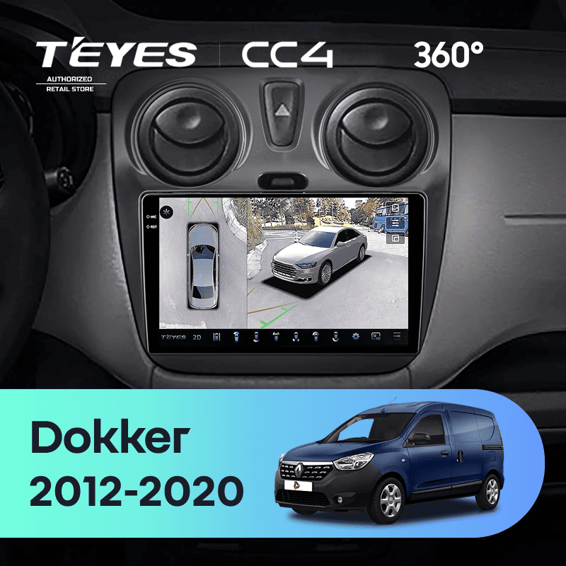 Штатная магнитола Teyes CC4 360 6/64 Renault Dokker (2012-2020)