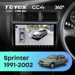 Штатная магнитола Teyes CC4 360 6/64 Toyota Sprinter 7 E100 (1991-2002) Правый руль F1