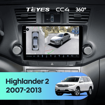 Штатная магнитола Teyes CC4 360 6/64 Toyota Highlander 2 XU40 (2007-2013) F3 9"