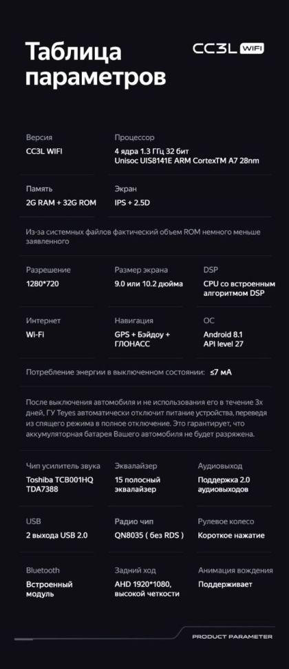 Штатная магнитола Teyes CC3L WiFi 2/32 Nissan Qashqai 2 (2013-2021) F2 климат контроль Тип-AB