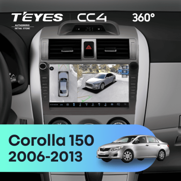 Штатная магнитола Teyes CC4 360 8/128 Toyota Corolla 150 (2006-2013) F2 с кнопками