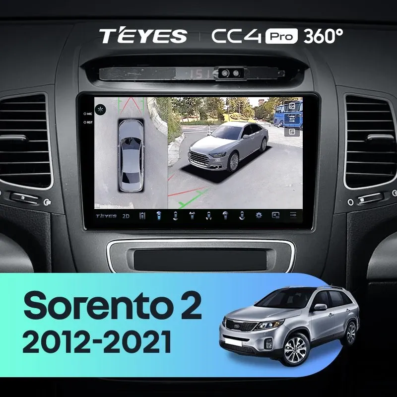 Штатная магнитола Teyes CC4 Pro 360 12/256 Kia Sorento 2 II XM (2012-2021) F1