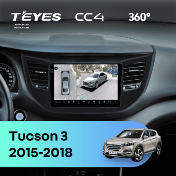 Штатная магнитола Teyes CC4 360 8/128 Hyundai Tucson 3 (2015-2018) Тип-B (черная)