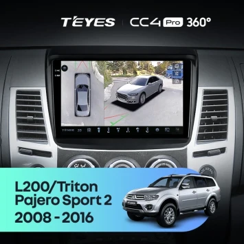 Штатная магнитола Teyes CC4 Pro 360 12/256 Mitsubishi L200 (2008-2016)