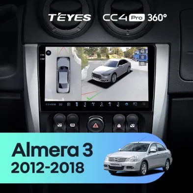 Штатная магнитола Teyes CC4 Pro 360 12/256 Nissan Almera 3 G15 (2012-2018) F1