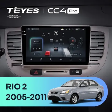 Штатная магнитола Teyes CC4 Pro 12/256 Kia Rio 2 (2005-2011) F1