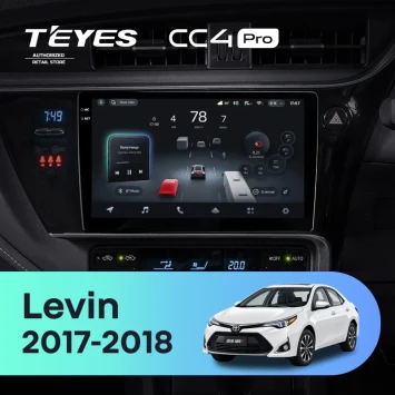 Штатная магнитола Teyes CC4 Pro 12/256 Toyota Levin 1 E180 Рестайлинг (2017-2018) Тип-B