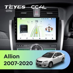 Штатная магнитола Teyes CC4L 6/64 с DTS Toyota Allion T260 (2007-2020) Правый руль