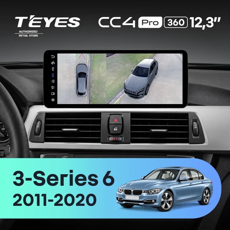 Штатная магнитола Teyes CC4 Pro 12.3" 360 8/128 BMW 3-Series 6 F30 F31 (EVO) (2011-2020)