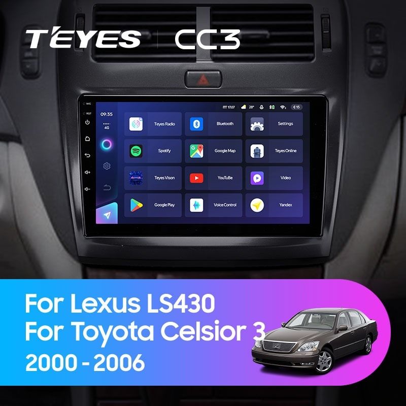 Штатная магнитола Teyes CC3 4/32 Lexus LS430 XF30 (2000-2006) F1