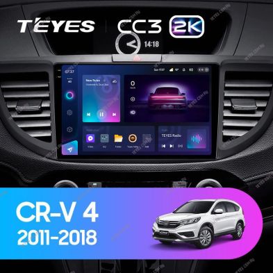 Штатная магнитола Teyes CC3 2K 4/64 Honda CR-V 4 RM RE (2011-2018) 9" Тип-A