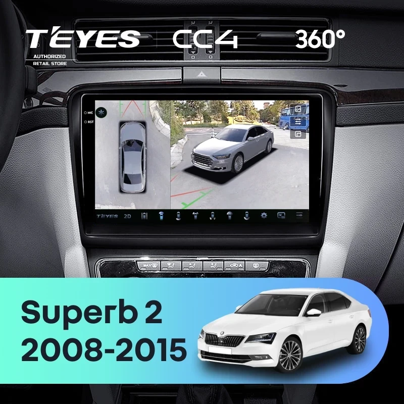 Штатная магнитола Teyes CC4 360 6/64 Skoda Superb 2 B6 (2008-2015)