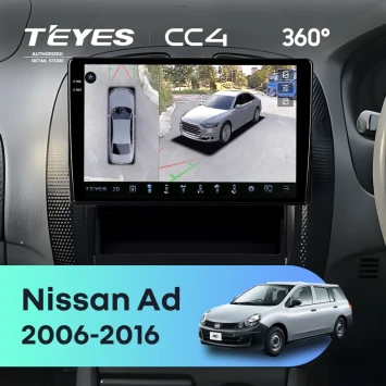 Штатная магнитола Teyes CC4 360 8/128 Nissan Ad (2006-2016) Правый руль