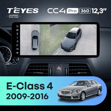 Штатная магнитола Teyes CC4 Pro 12.3" 360 12/256 Mercedes-Benz E-Class 4 W212 S207 A207 S212 C207 (NTG 4.0) (2009-2016) Universal