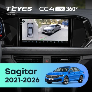 Штатная магнитола Teyes CC4 Pro 360 8/128 Volkswagen Sagitar (2021-2026)
