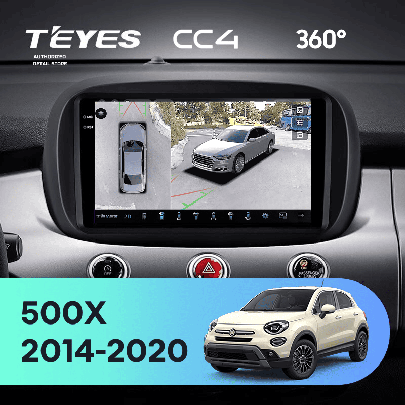 Штатная магнитола Teyes CC4 360 8/128 Fiat 500X (2014-2020)