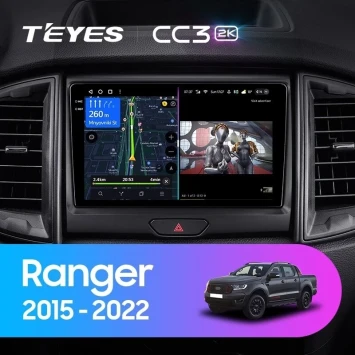 Штатная магнитола Teyes CC3 2K 4/32 Ford Ranger P703 (2015-2022) Тип-B