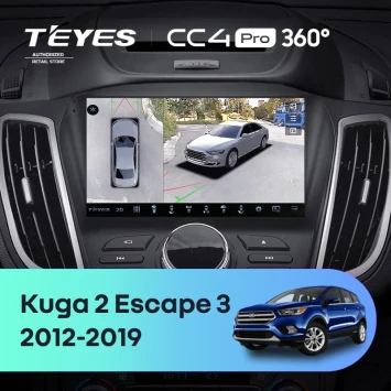 Штатная магнитола Teyes CC4 Pro 360 8/128 Ford Escape 3 (2012-2019) Тип-B