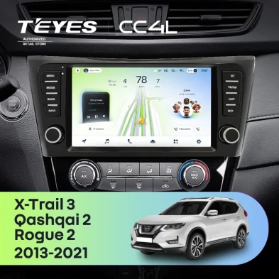Штатная магнитола Teyes CC4L 6/64 Nissan Qashqai 2 (2013-2021) F4 климат контроль Тип-AB с кнопками