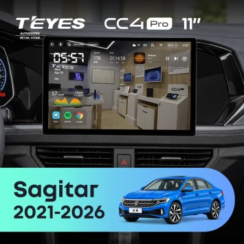 Штатная магнитола Teyes CC4 Pro 8/128 Volkswagen Sagitar (2021-2026) (11")