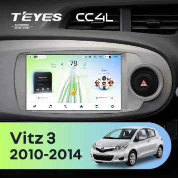 Штатная магнитола Teyes CC4L 6/64 с DTS Toyota Vitz 3 (2010-2014) Правый руль