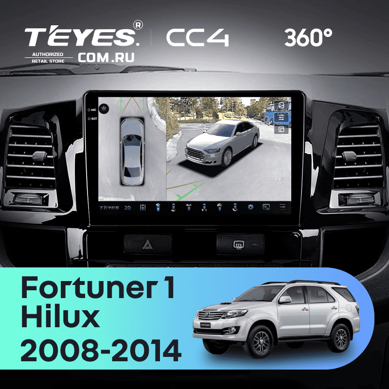 Штатная магнитола Teyes CC4 360 6/64 Toyota Fortuner (2008-2014) F1