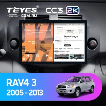 Штатная магнитола Teyes CC3 2K 4/32 Toyota RAV4 3 XA30 (2005-2013) F2 (11")