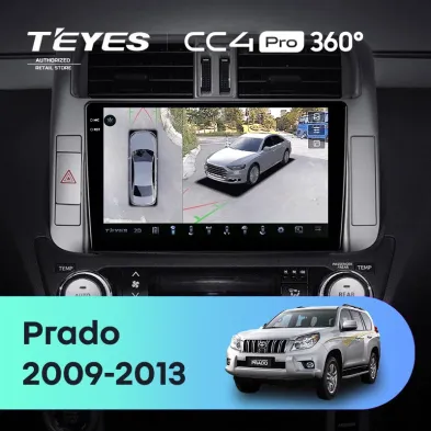 Штатная магнитола Teyes CC4 Pro 360 12/256 Toyota Land Cruiser Prado 150 (2009-2013) F1 Тип-A