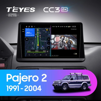 Штатная магнитола Teyes CC3 2K 360 6/128 Mitsubishi Pajero 2 (1991-2004)