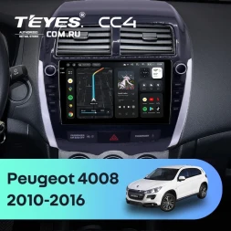 Штатная магнитола Teyes CC4 6/64 Peugeot 4008 (2010-2016) F2 Тип-A (9")
