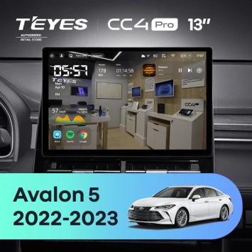 Штатная магнитола Teyes CC4 Pro 8/128 Toyota Avalon V XX50 (2022-2023) (13")