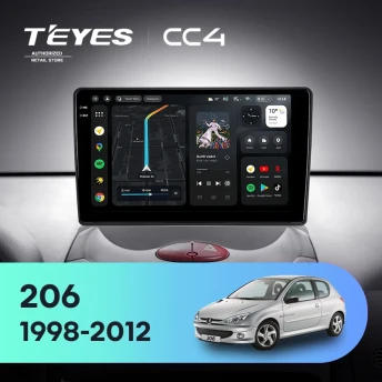 Штатная магнитола Teyes CC4 8/128 Peugeot 206 T13 T16 T12 (1998-2012) F2