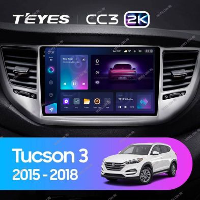 Штатная магнитола Teyes CC3 2K 6/128 Hyundai Tucson 3 (2015-2018) Тип-A