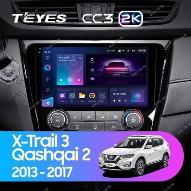 Штатная магнитола Teyes CC3 2K 6/128 Nissan X-Trail 3 T32 (2013-2021) F2 климат контроль Тип-AB