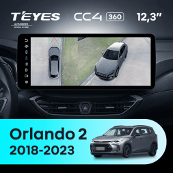 Штатная магнитола Teyes CC4 12.3" 360 8/128 Chevrolet Orlando 2 (2018-2023) Тип-A