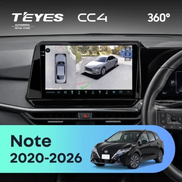 Штатная магнитола Teyes CC4 360 8/128 Nissan Note (2020-2026) Правый руль