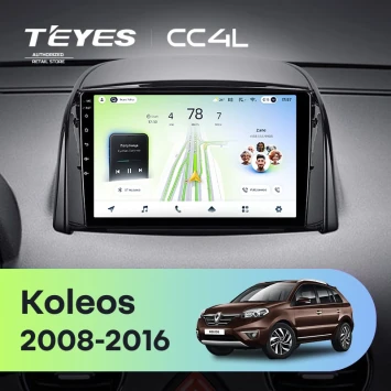 Штатная магнитола Teyes CC4L 6/64 с DTS Renault Koleos (2008-2016)